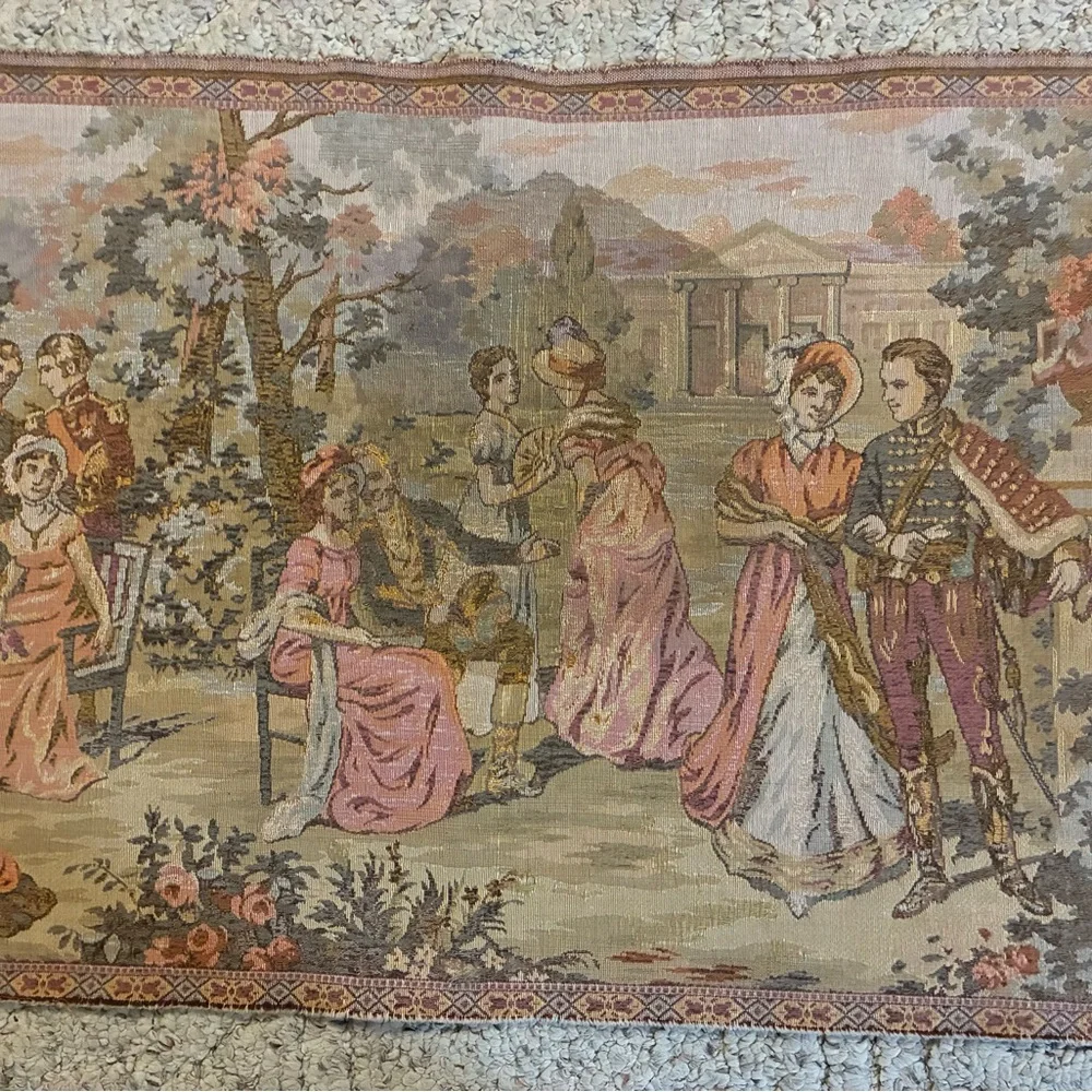 Vintage Tapestry Victorian Table Runner Sewing Craft - Picture 3 of 6